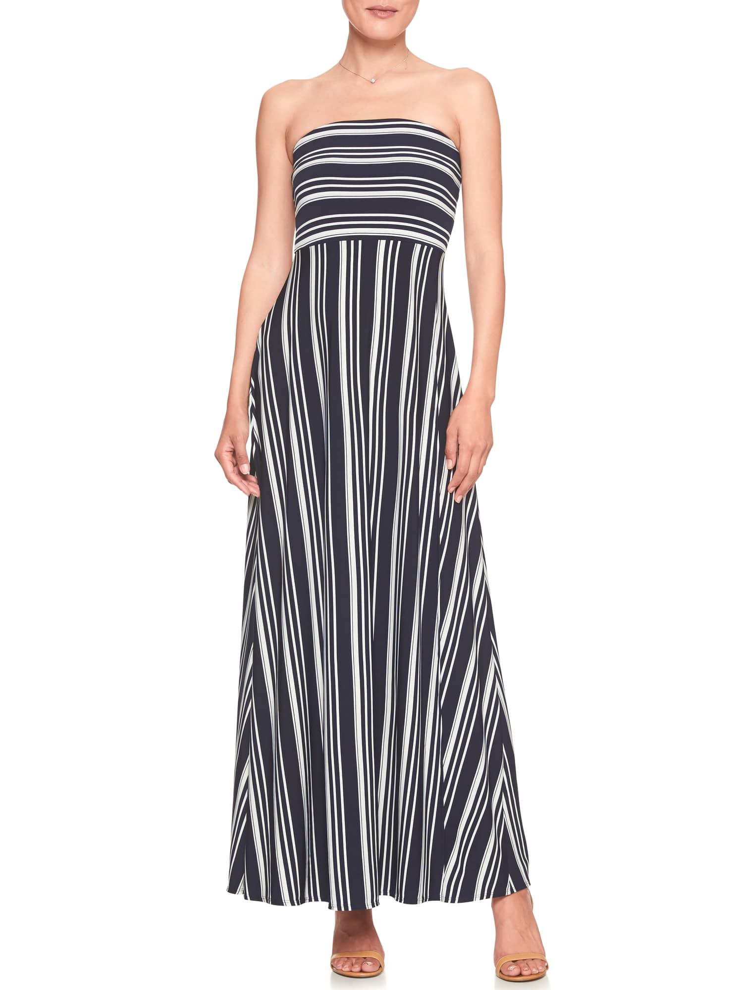 smocked tube top maxi dresses