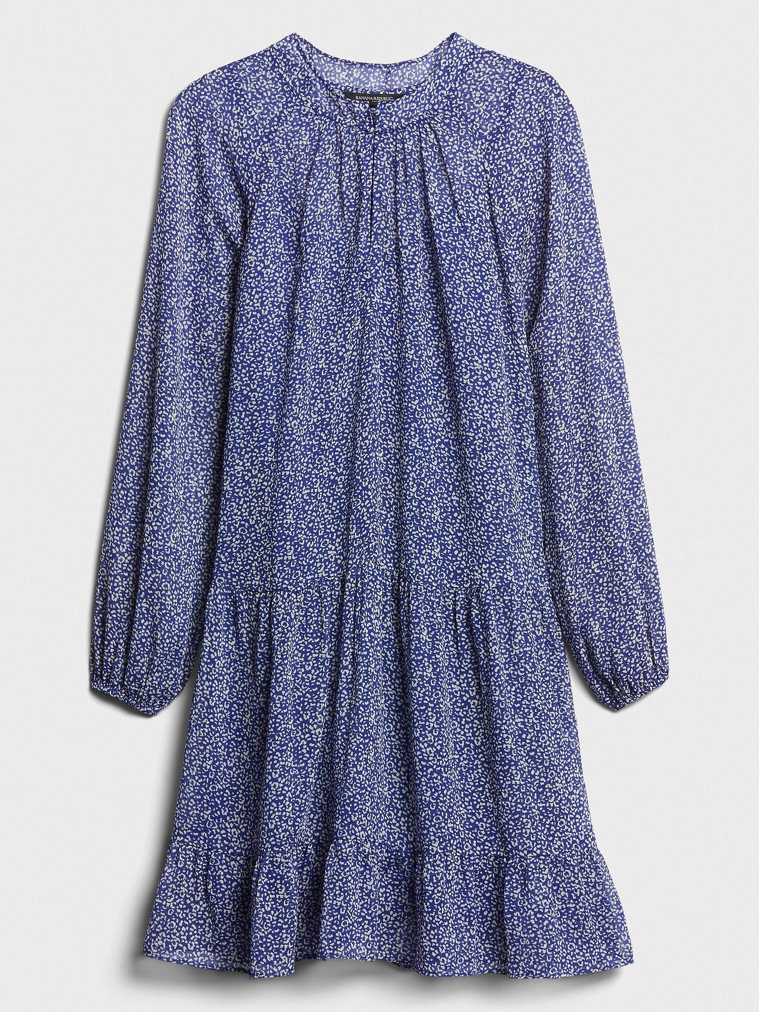 Petite Tiered Swing Shift Dress 