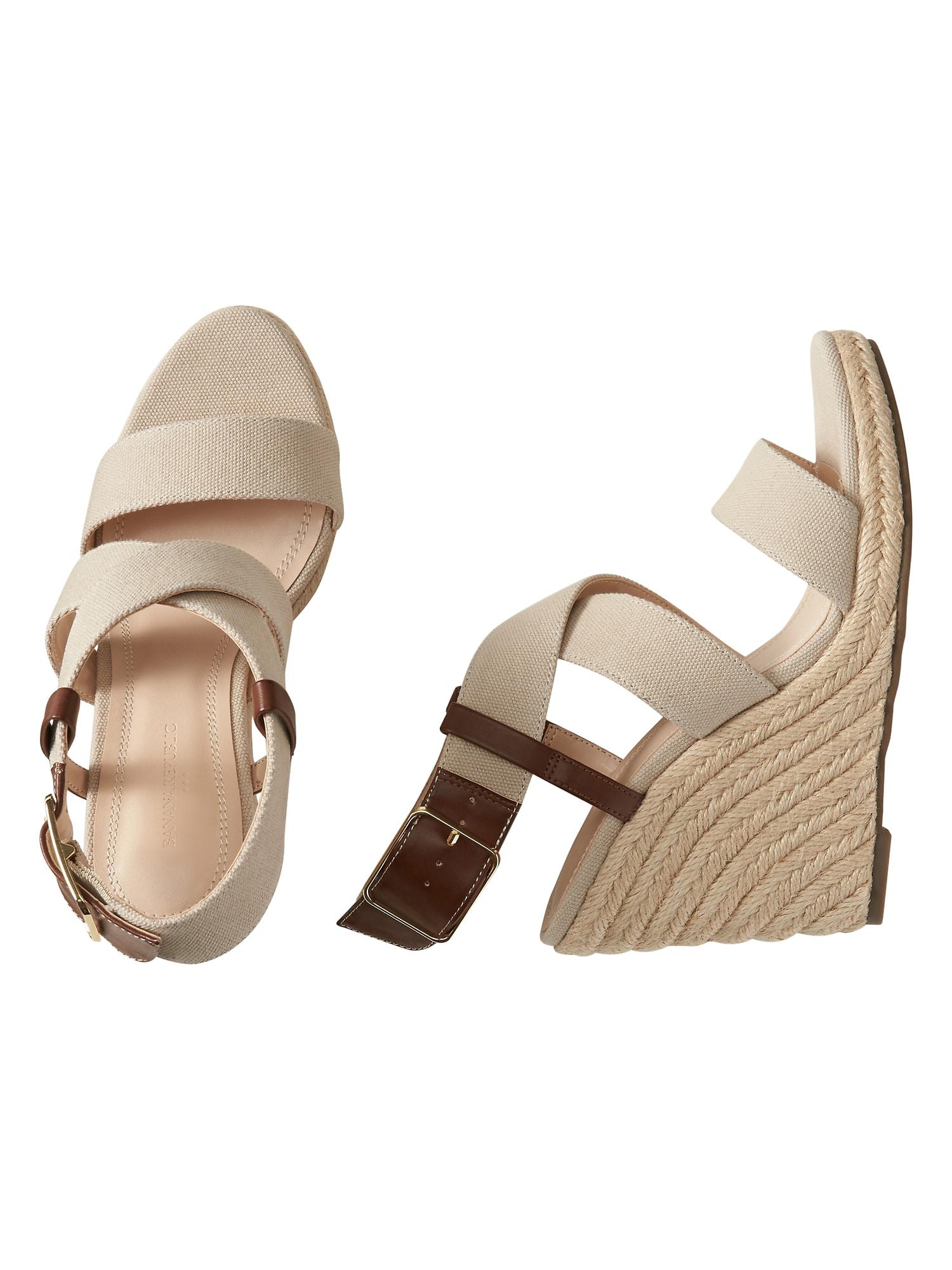 banana republic espadrille wedge