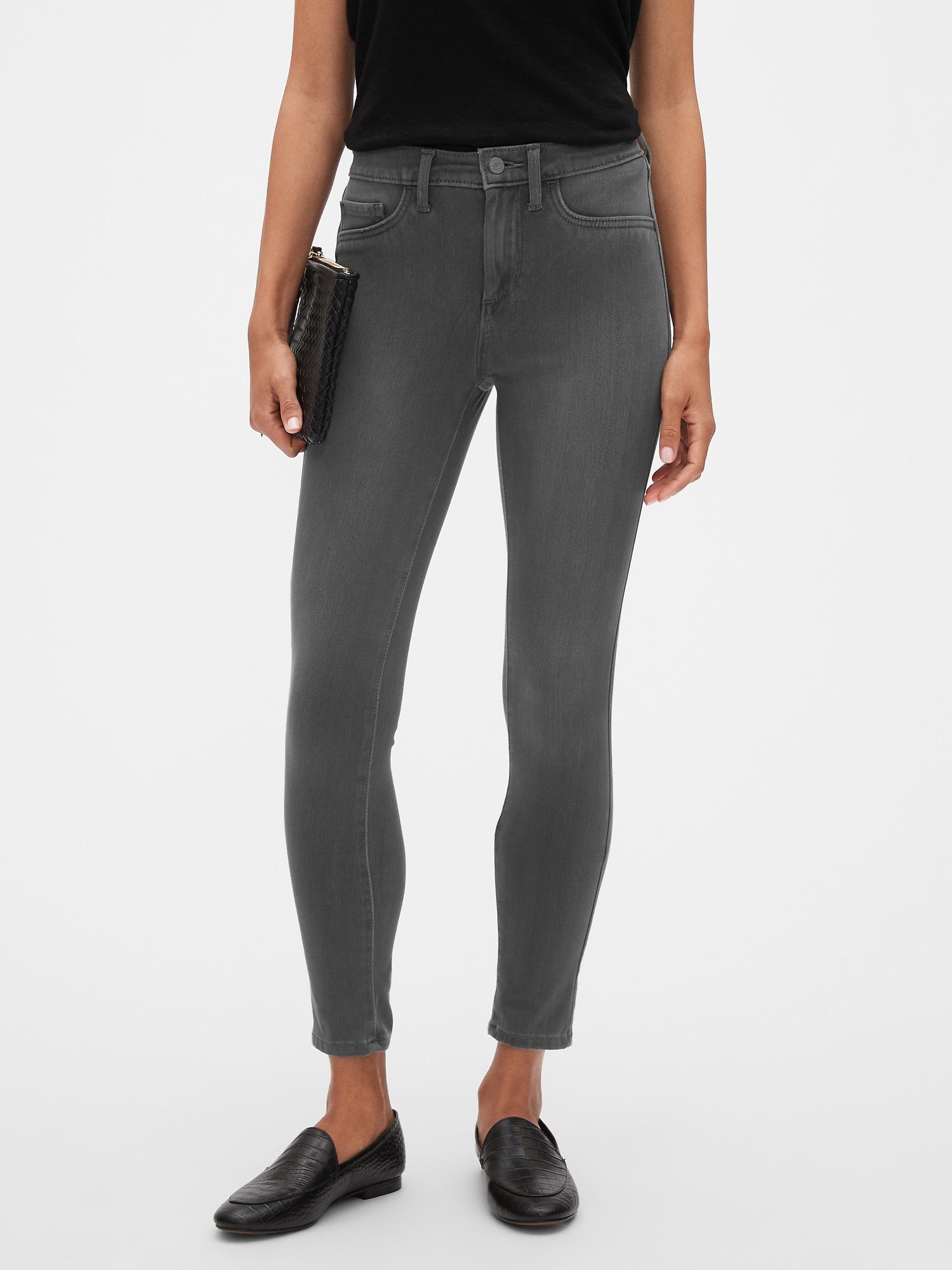 Banana Republic Factory Super-stretch Grey Legging-Fit Jean in Gray | Lyst