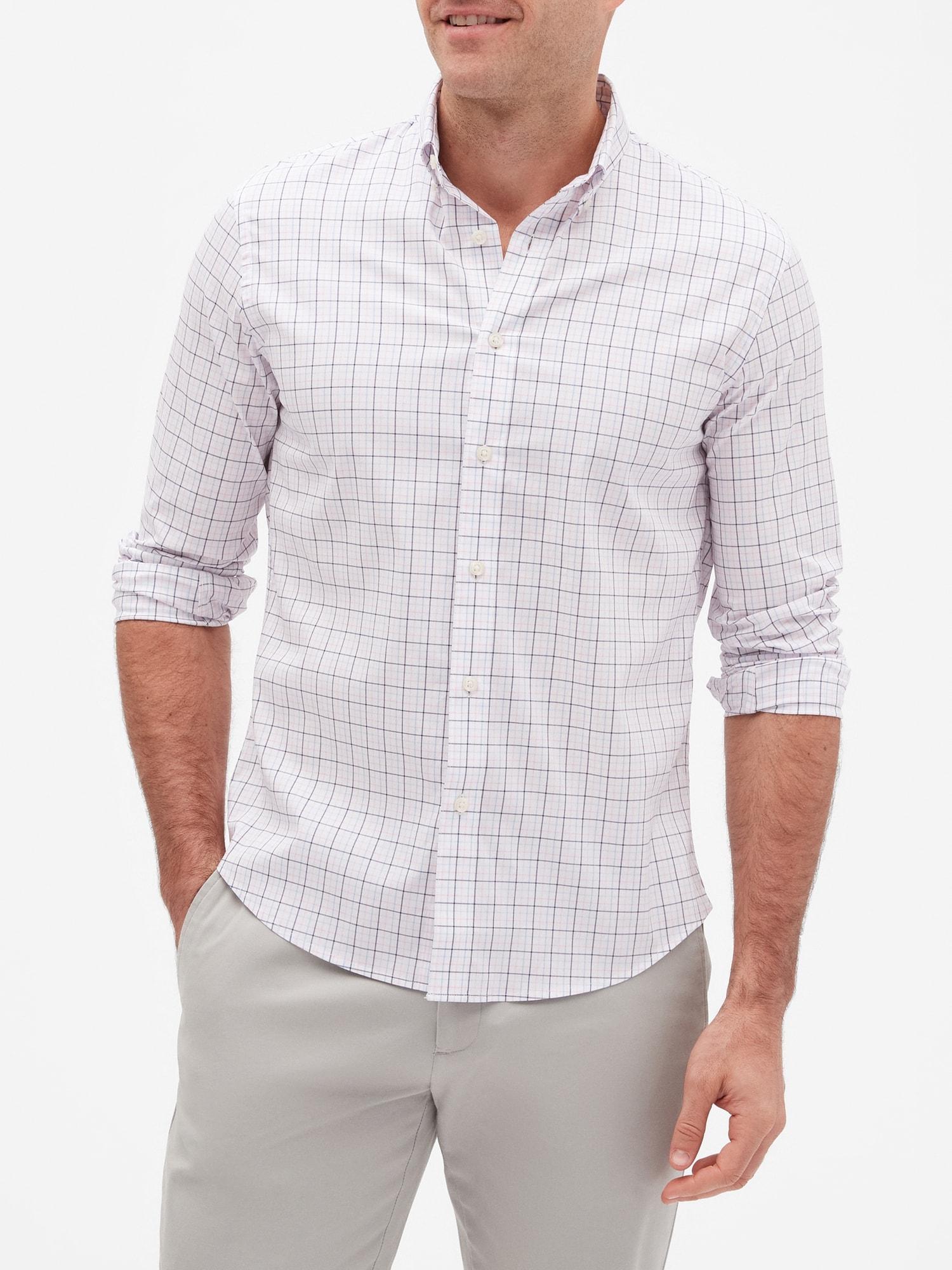 banana republic men's untucked shirts