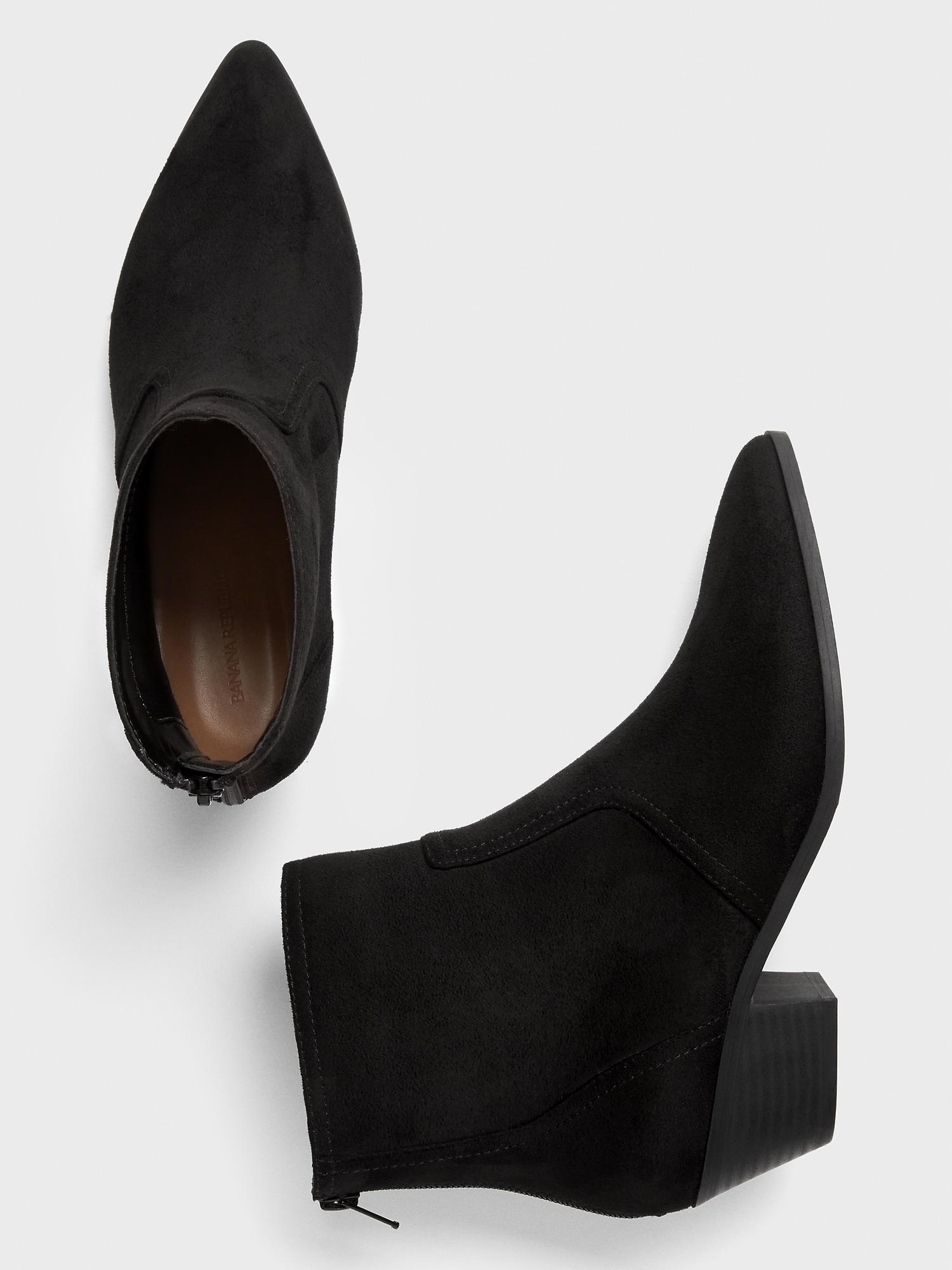 faux suede bootie