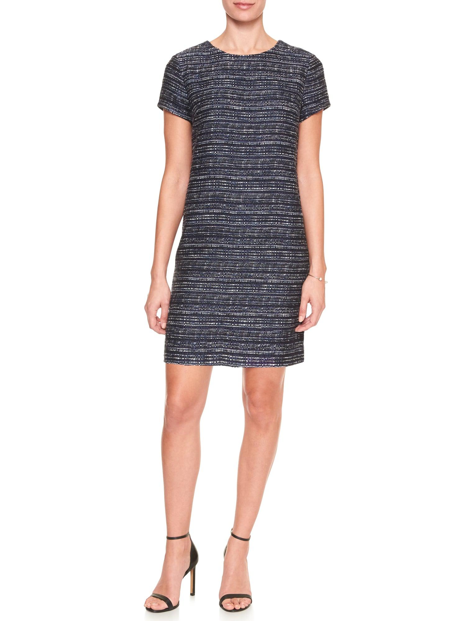 boucle shift dress