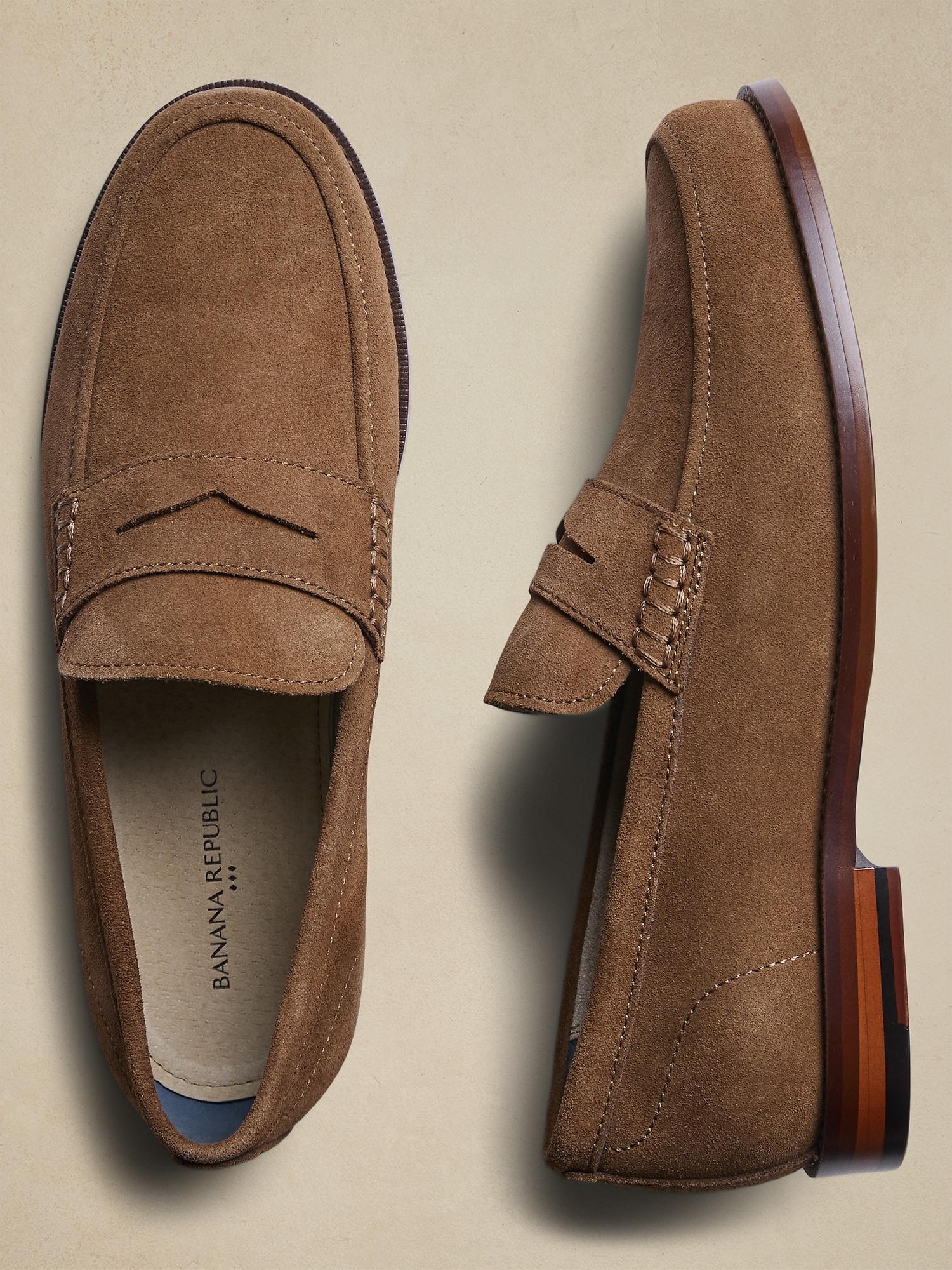 banana republic suede loafers