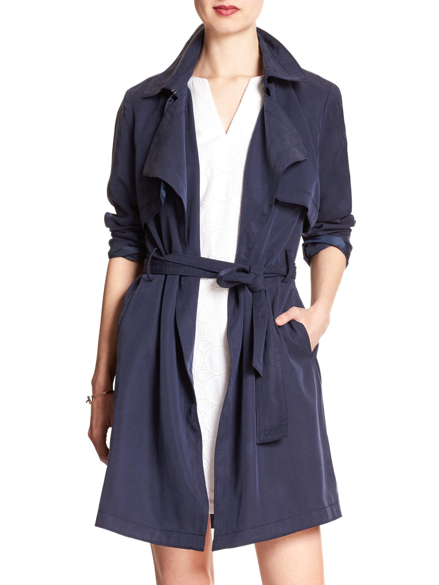 banana republic soft trench coat