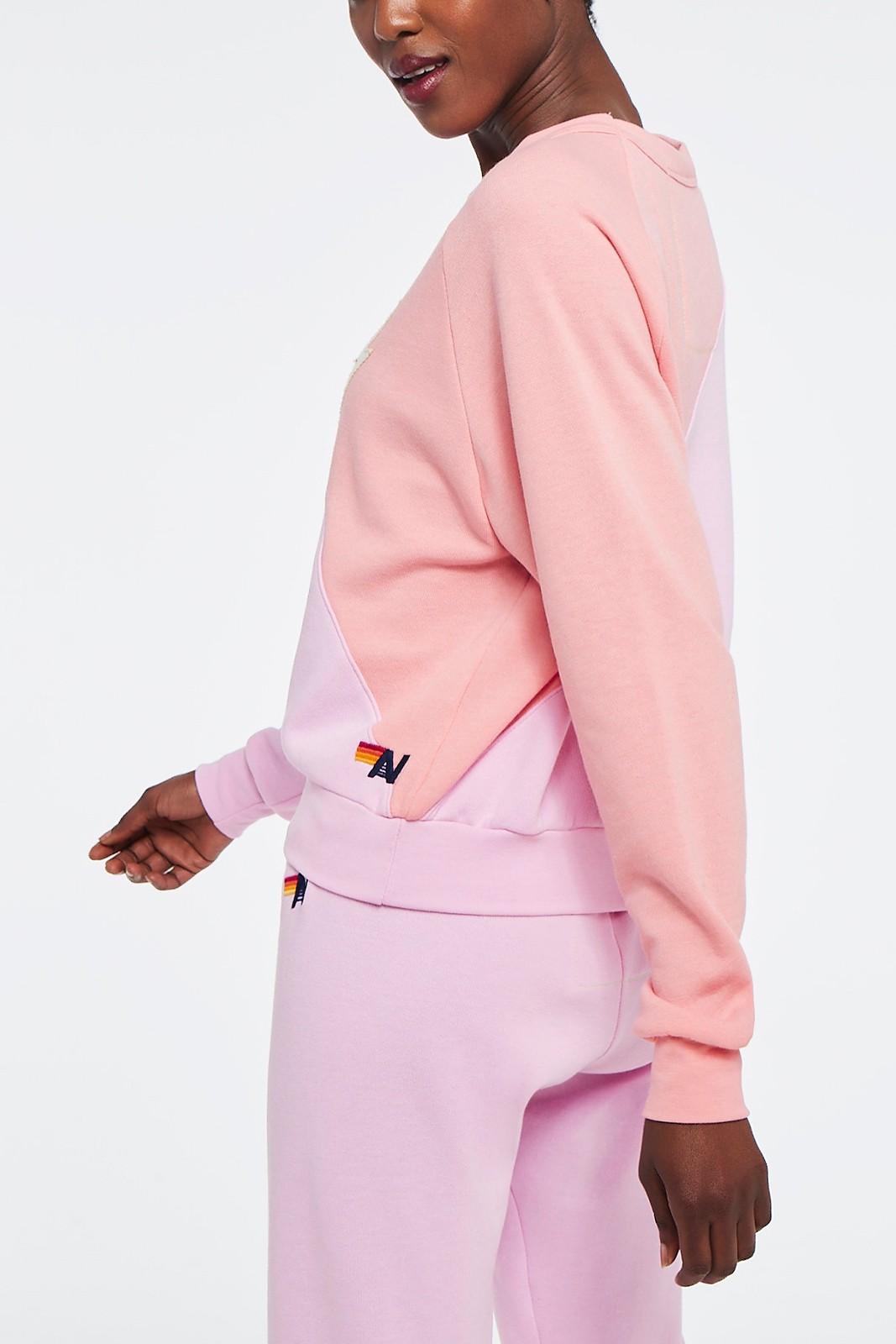 Aviator Nation Cotton Glyder Crew Sweatshirt in Blush Pink (Pink) Lyst