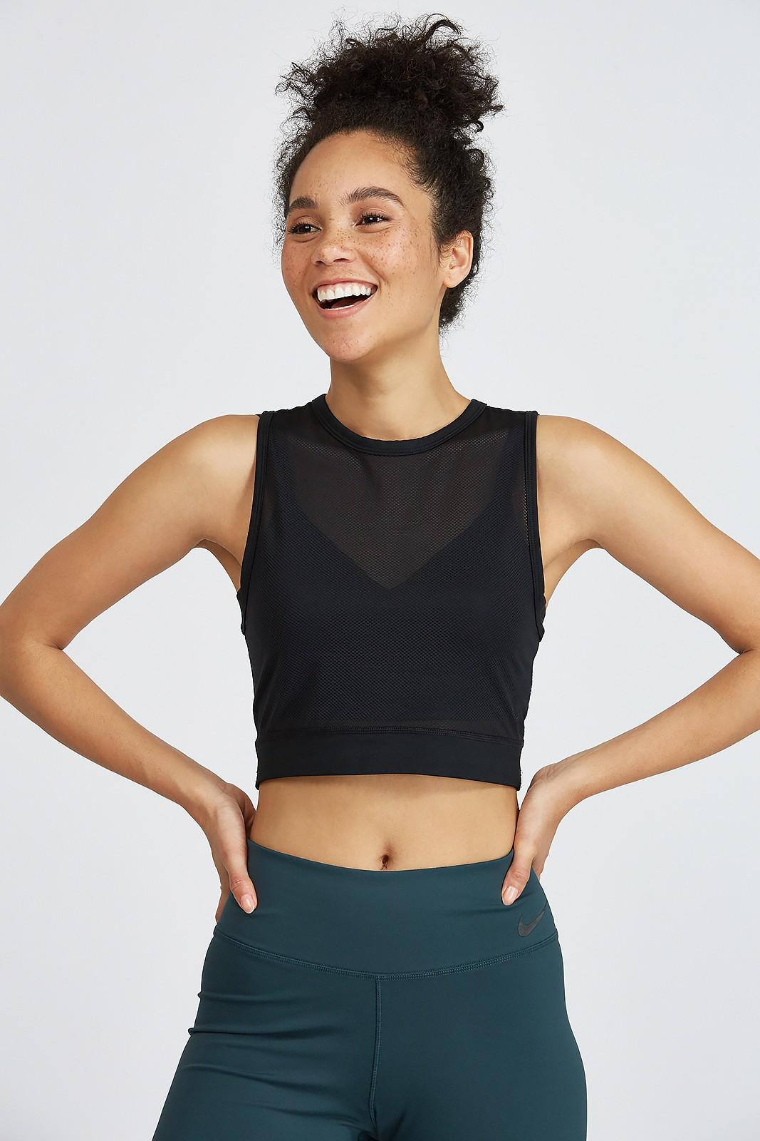 nike miler women's cropped running tank