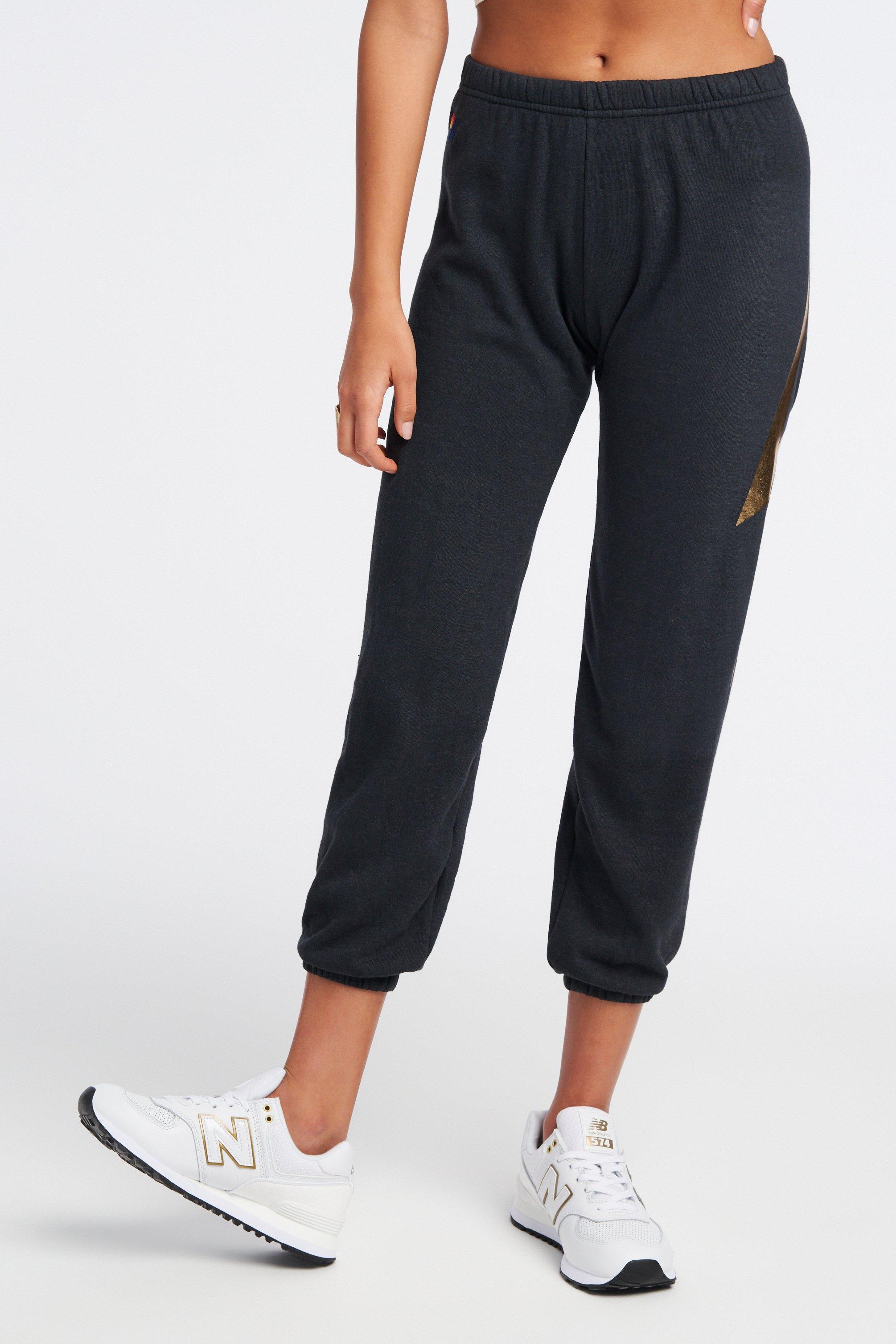 aviator nation sweatpants lightning bolt