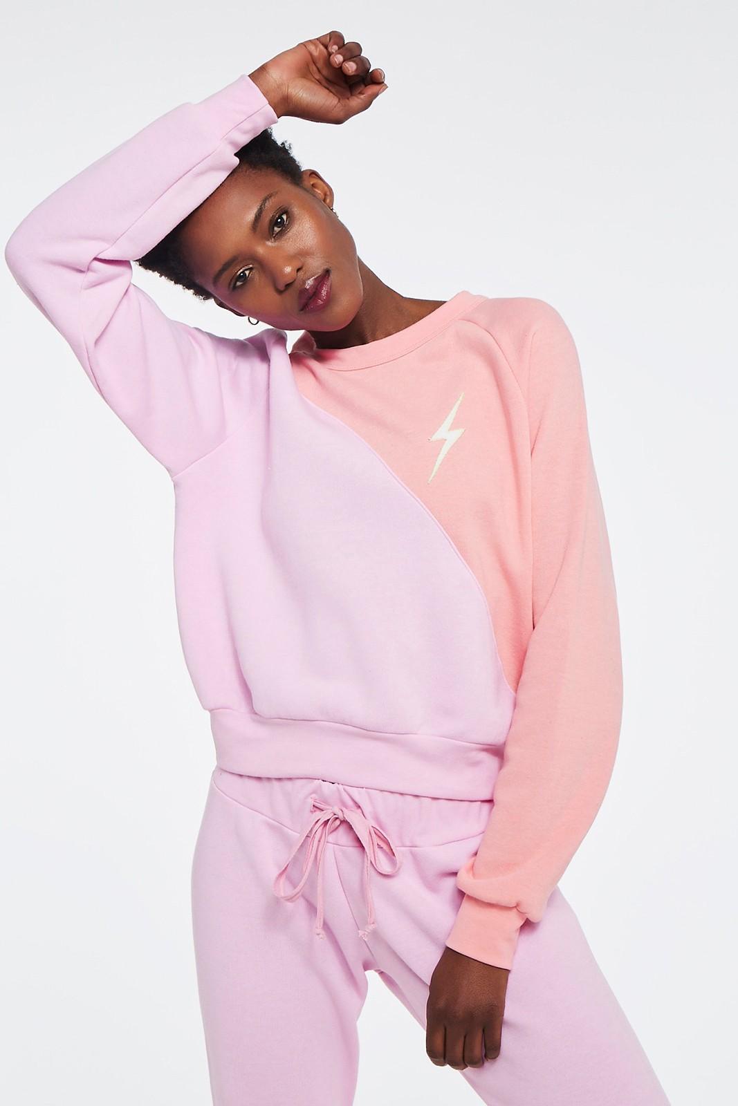 Aviator Nation Cotton Glyder Crew Sweatshirt in Blush Pink (Pink) Lyst