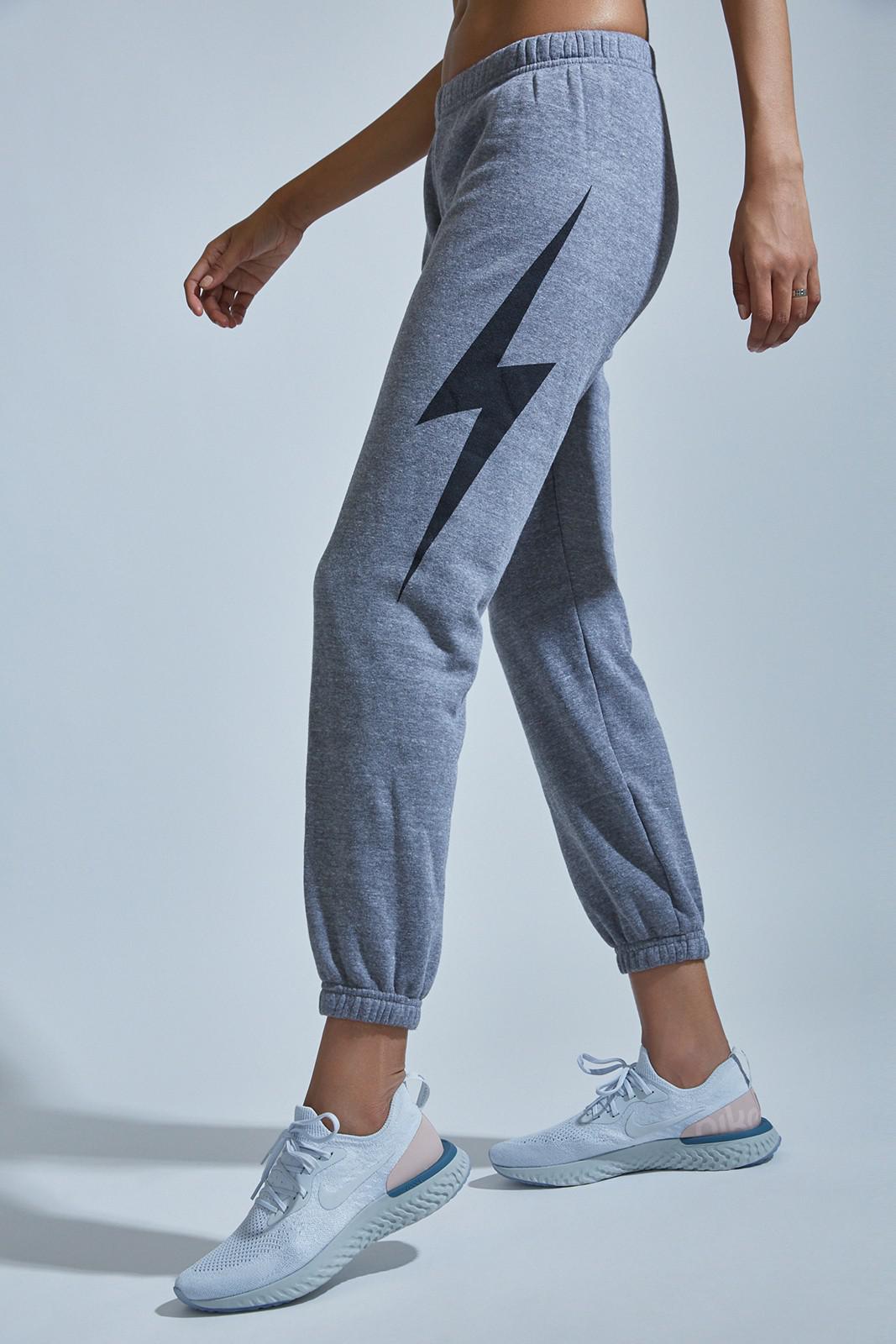 aviator nation sweatpants lightning bolt