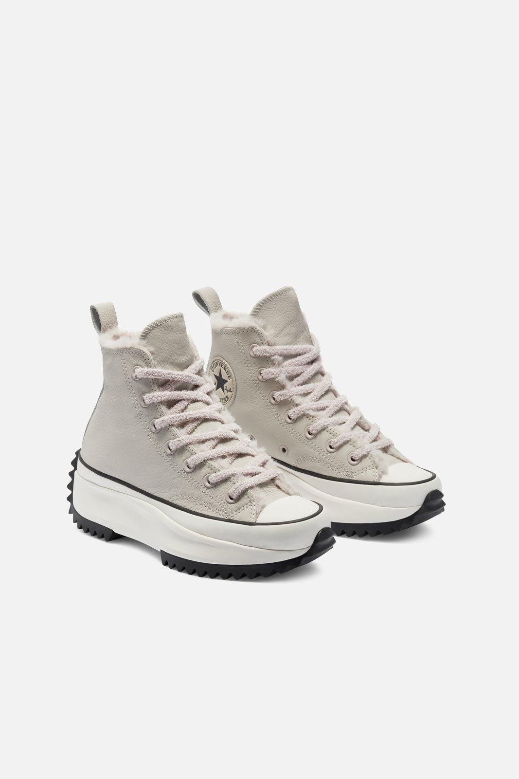 converse run star hike fur lined leather hi