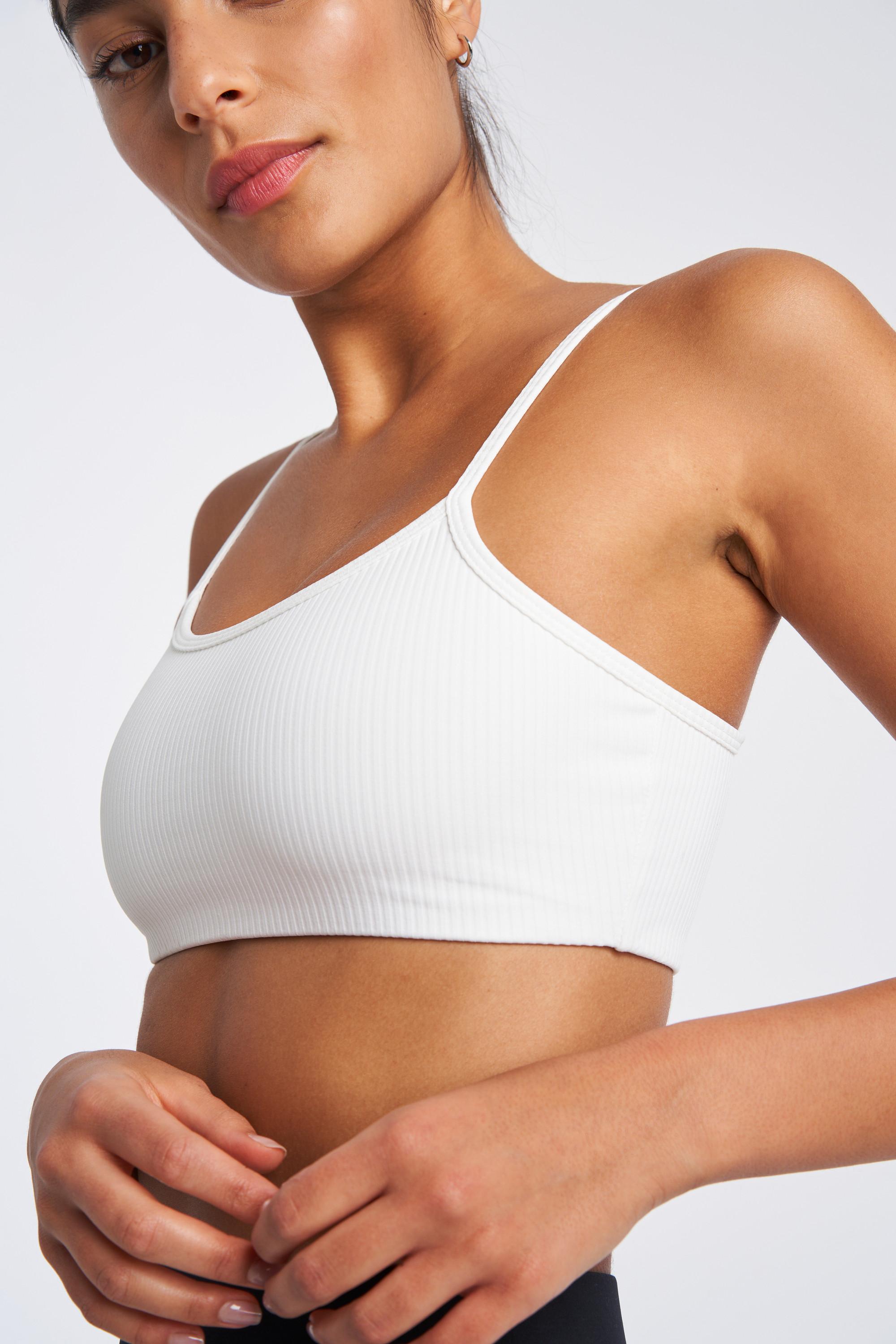 white ribbed bralette
