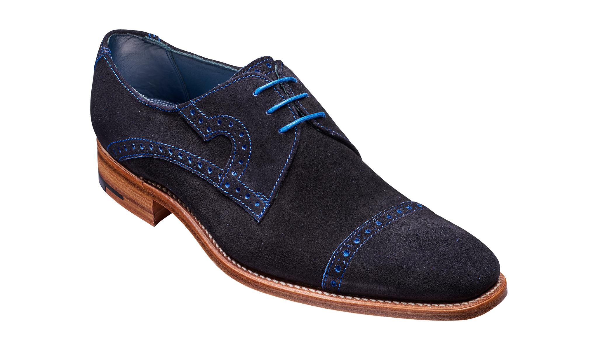 Barker Shoes Ashton - Navy Cut Through Suede in Blue for Men | Lyst