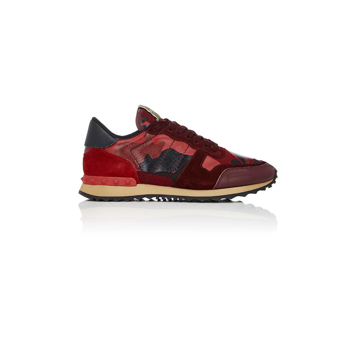 valentino red camo sneakers