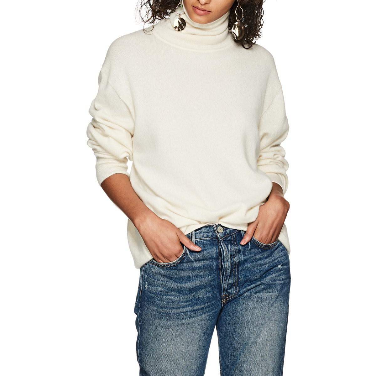 The Row Janillen Cashmere Turtleneck Sweater in Ivory (White) - Lyst
