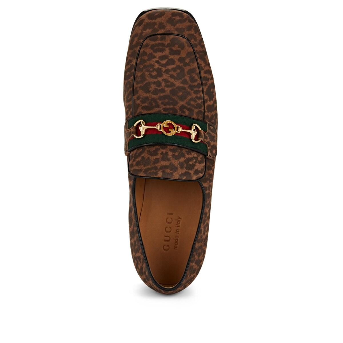 gucci leopard flats