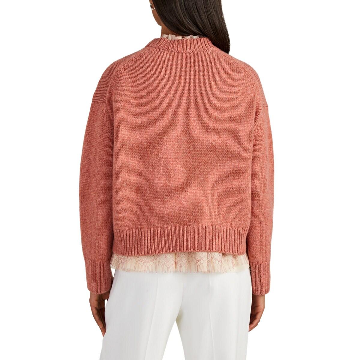 Brock Collection Cashmere Crop Mock-turtleneck Sweater in Pink - Lyst