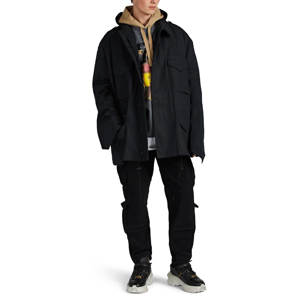 Vetements Fleece Police Cargo Pants in Black for Men Lyst