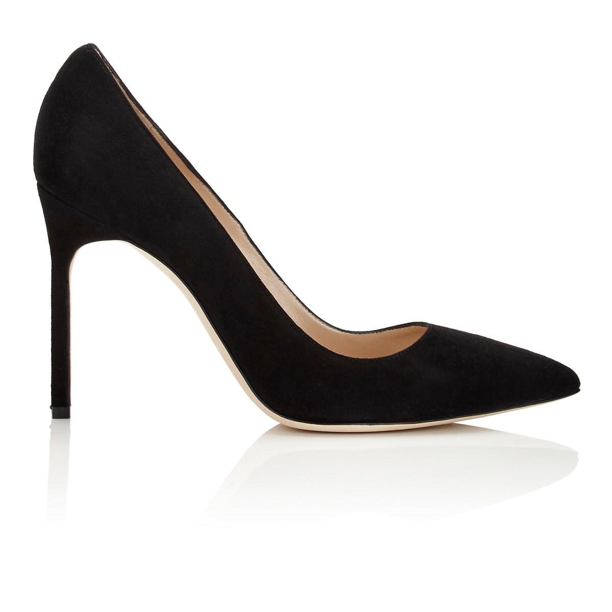 Manolo Blahnik Suede Bb Pumps in Black Suede (Black) - Lyst