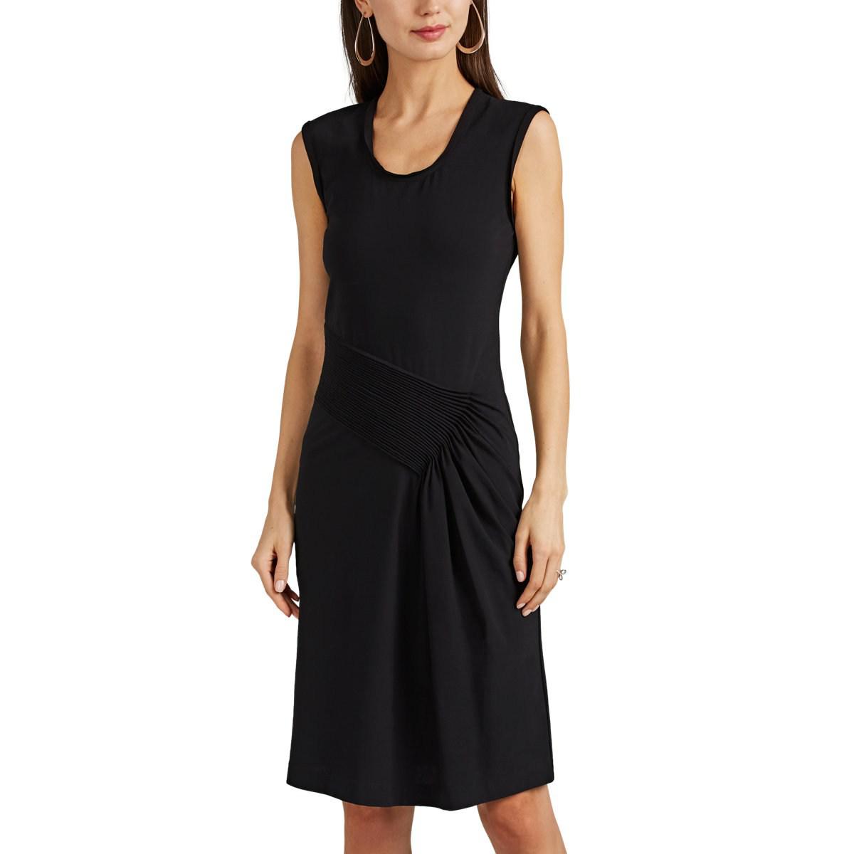 Helmut Lang Pleated Cotton Jersey Tank Dress in Black Lyst