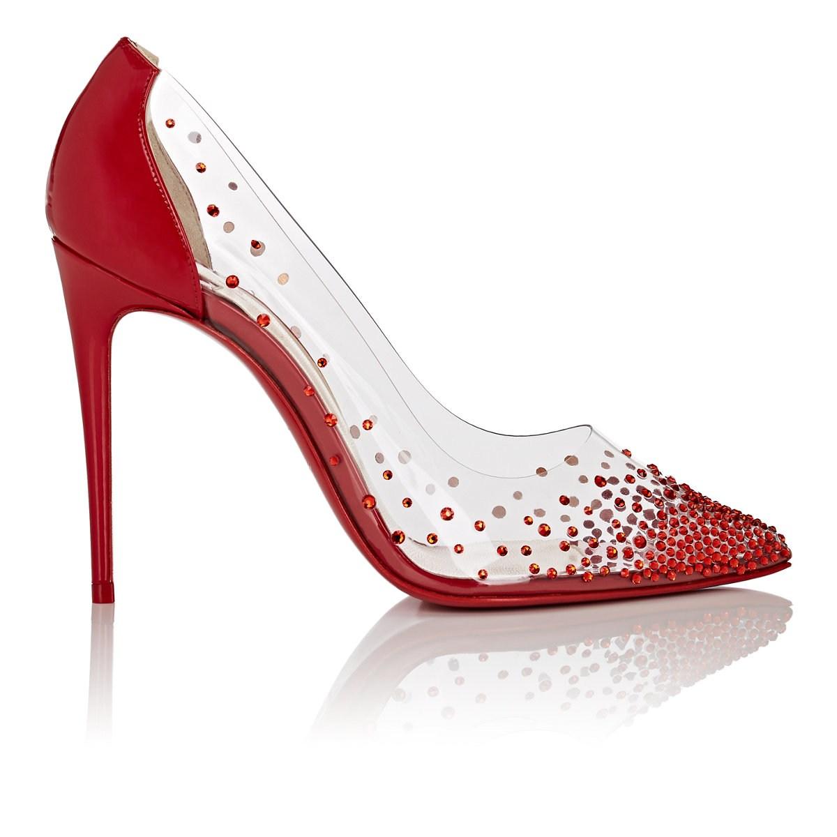 Christian Louboutin Degrastrass Pvc & Leather Pumps in Red - Lyst