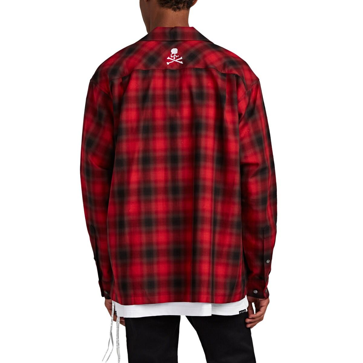 mastermind world check plaid shirt jacket