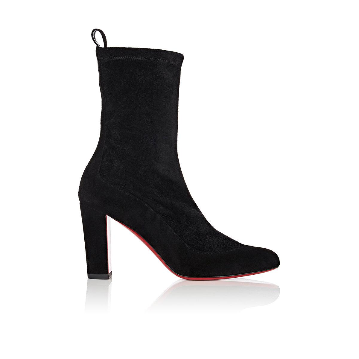 louboutin booties suede