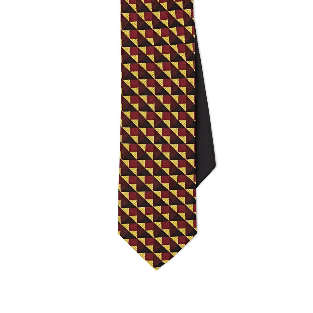 Prada Geometricpattern Silk Jacquard Necktie in Red for Men Lyst