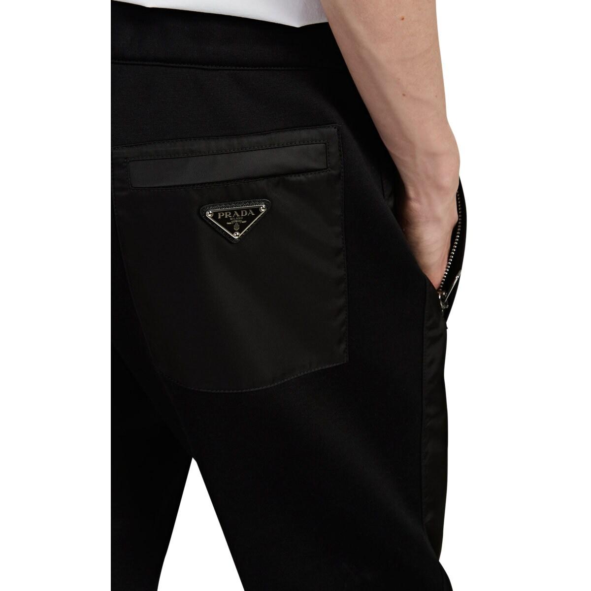 prada rubber cuff jogger pants