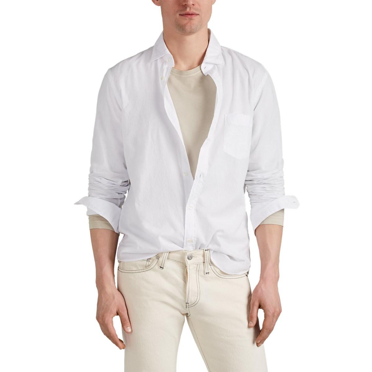 Hartford Cotton Voile Shirt in White for Men Lyst