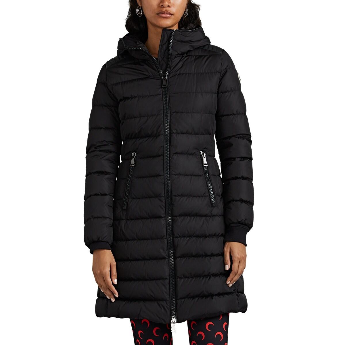 Moncler Talev Leather-trimmed Down-quilted Puffer Coat in Black - Lyst
