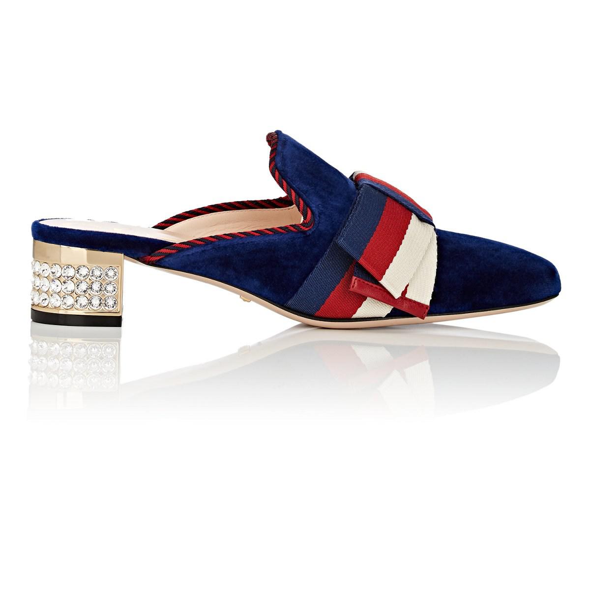 gucci velvet mules