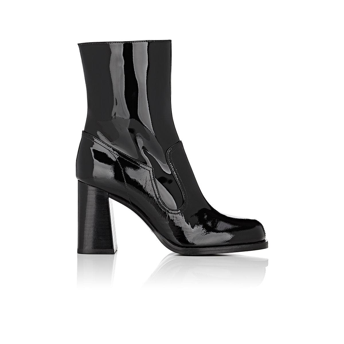 marc jacobs patent leather ankle boots