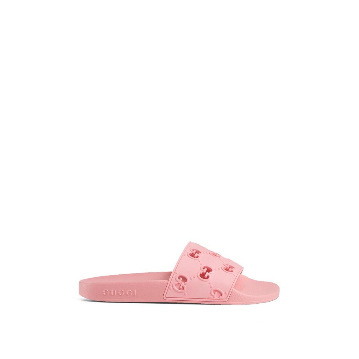 gucci pink heel slides