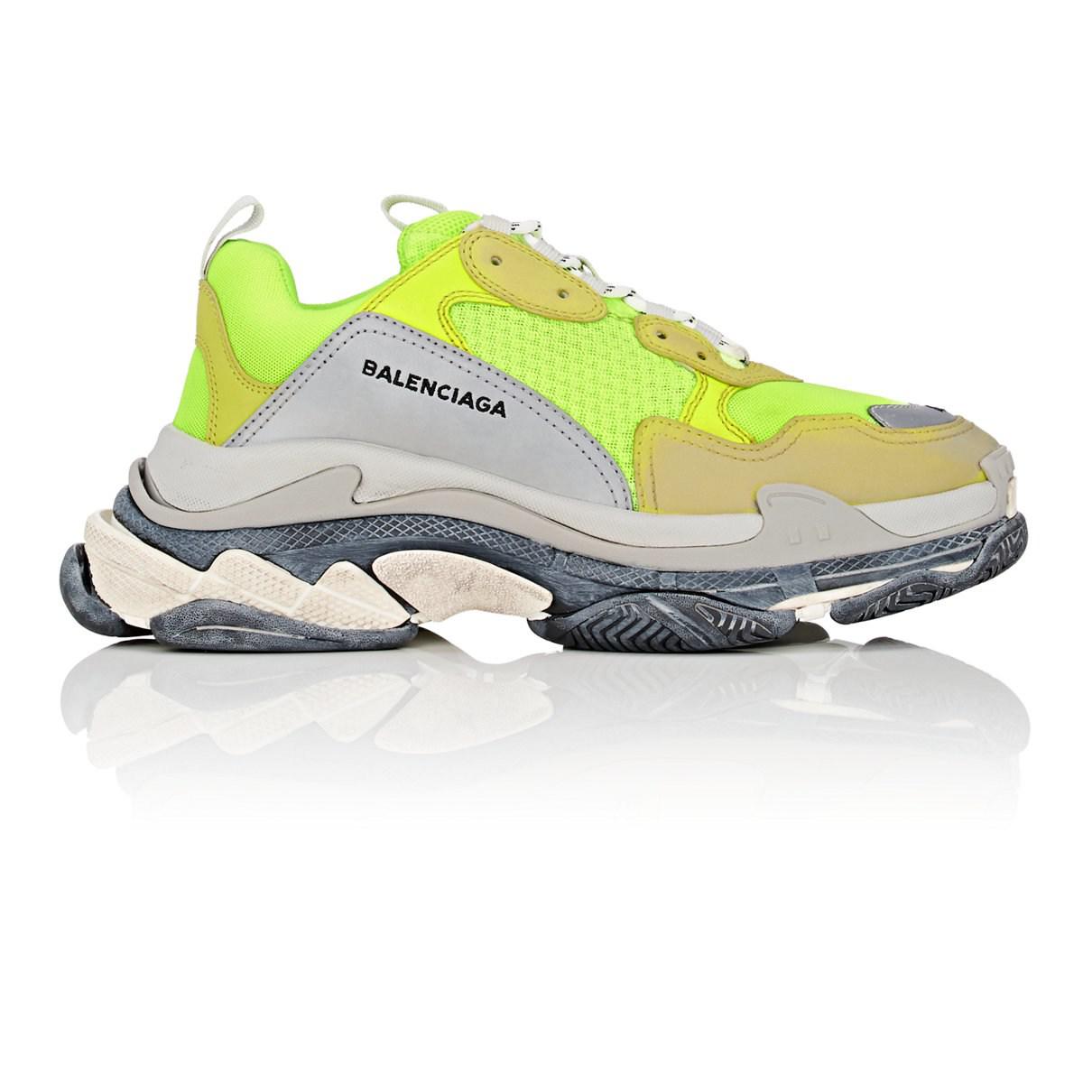 Balenciaga Triple S Sneakers in Green for Men Lyst