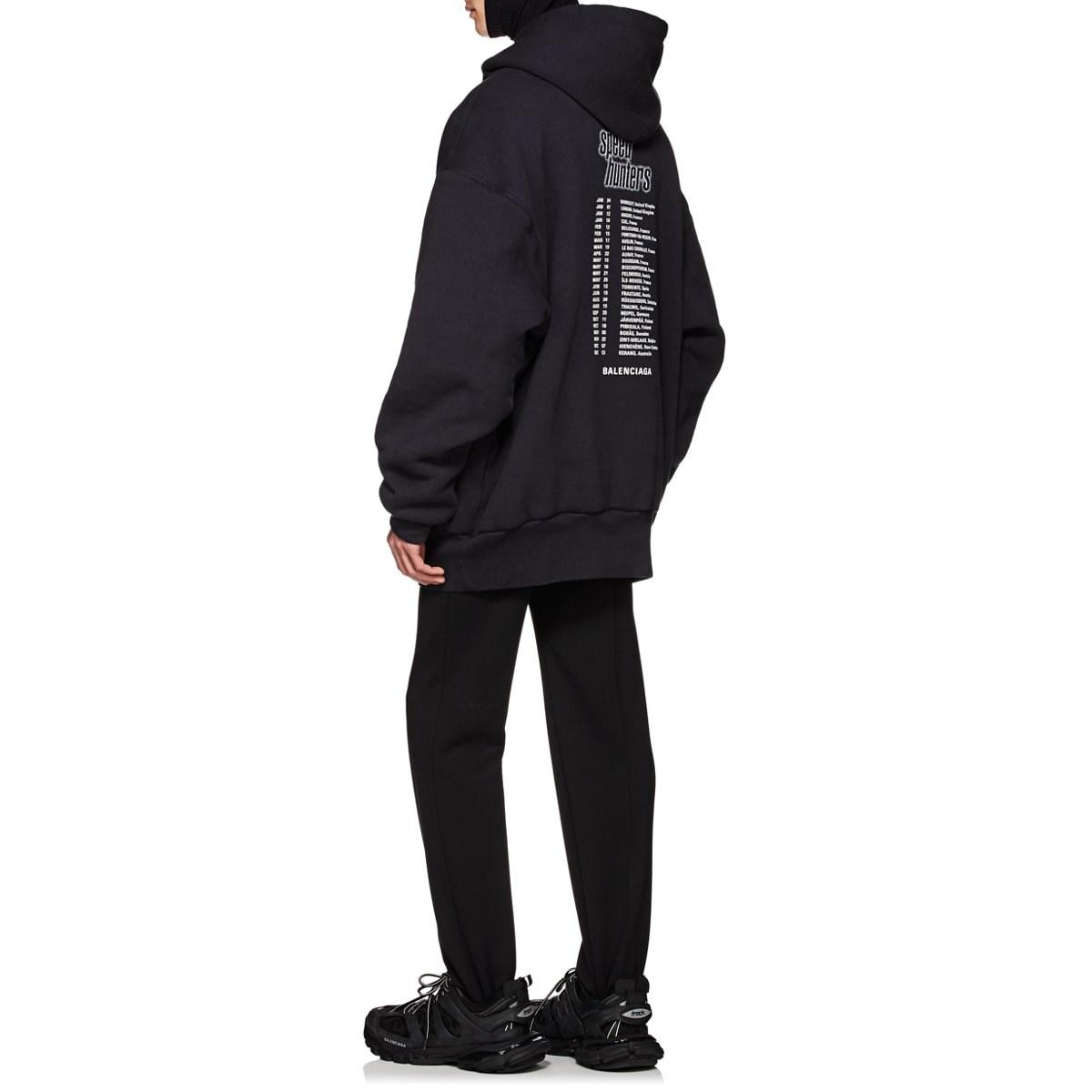 Balenciaga Speed Hunters Oversized Cotton-blend Hoodie in Black for Men ...