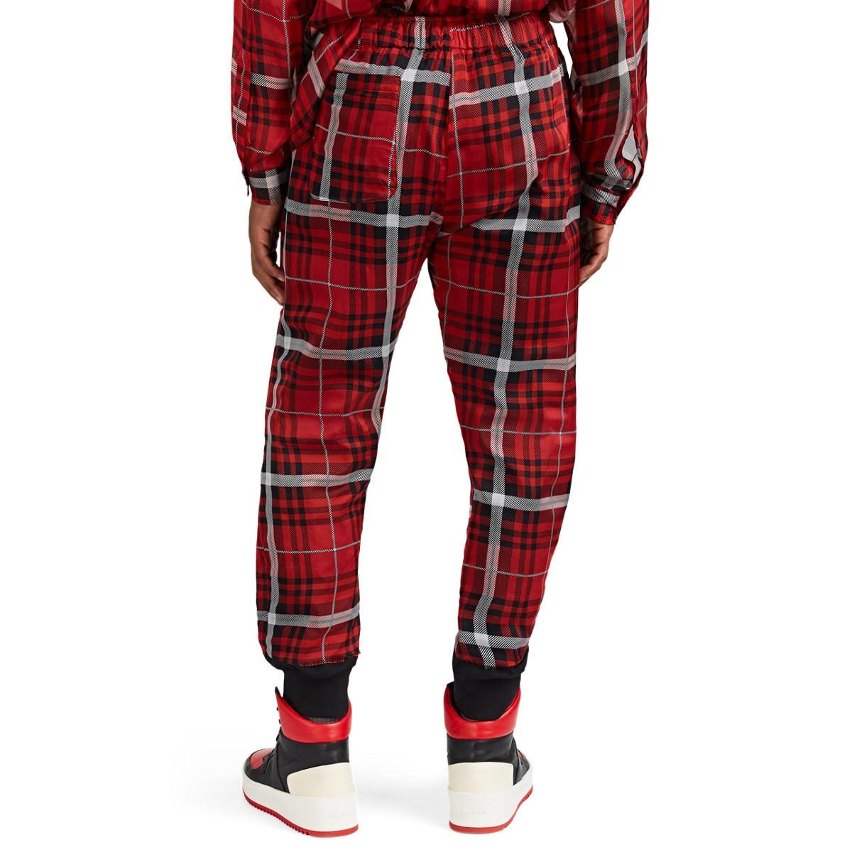 red jogger pants