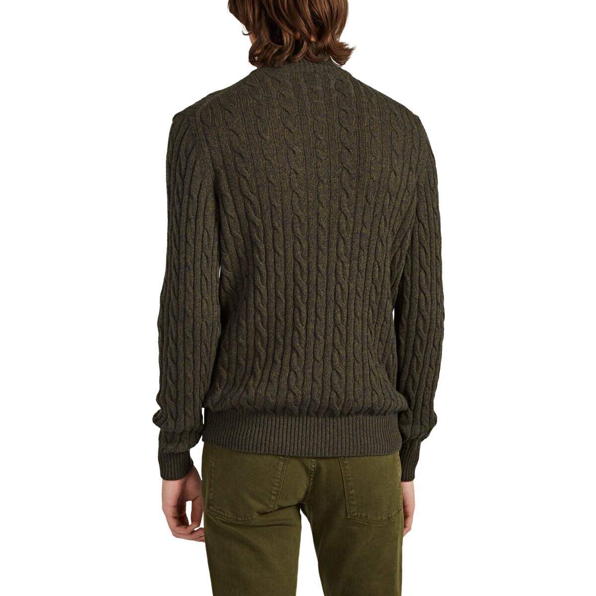Loro Piana Cable-knit Cashmere Half-zip Sweater in Charcoal (Green) for ...
