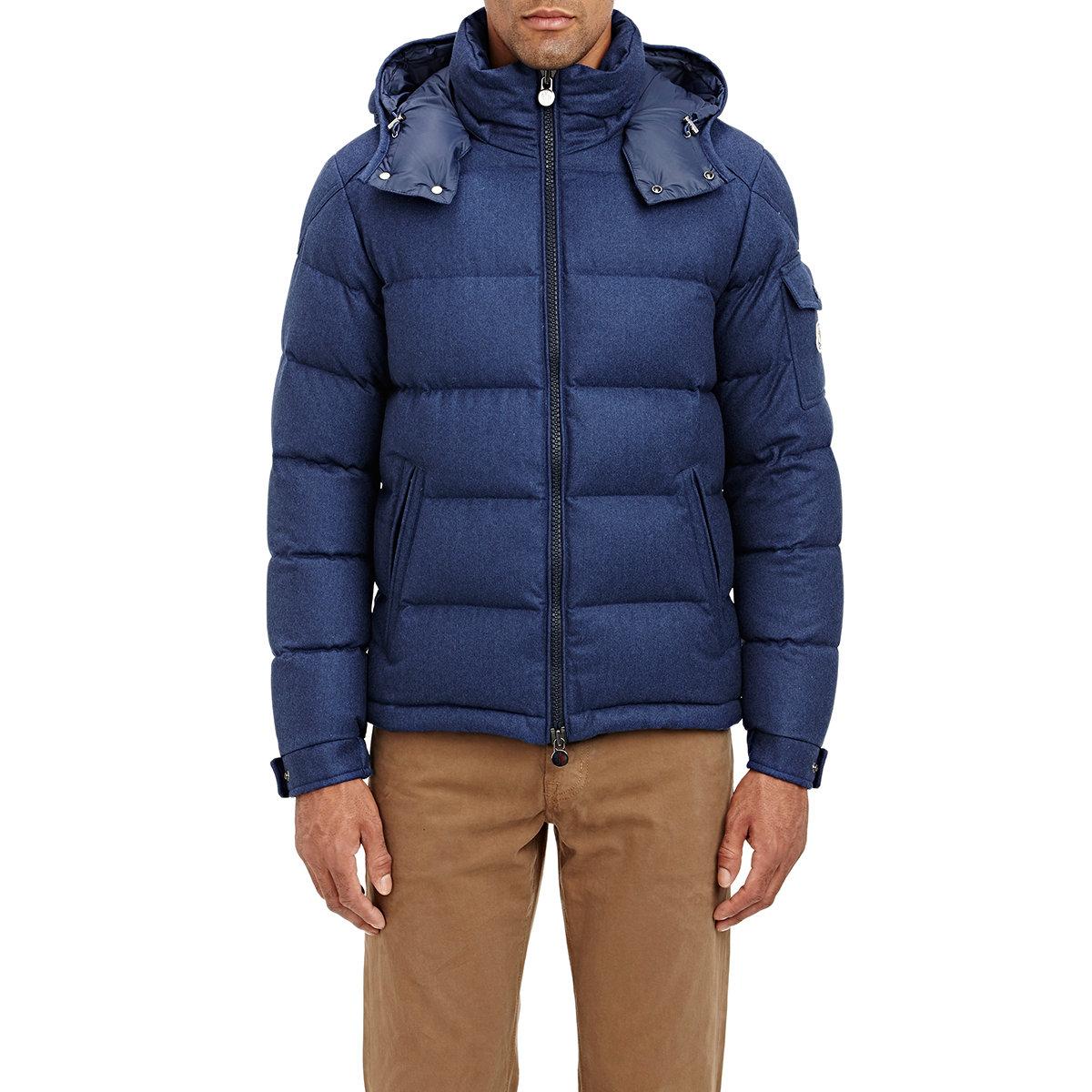 Moncler Montgenevre Light Flannel Down Jacket in Navy (Black) for Men Lyst
