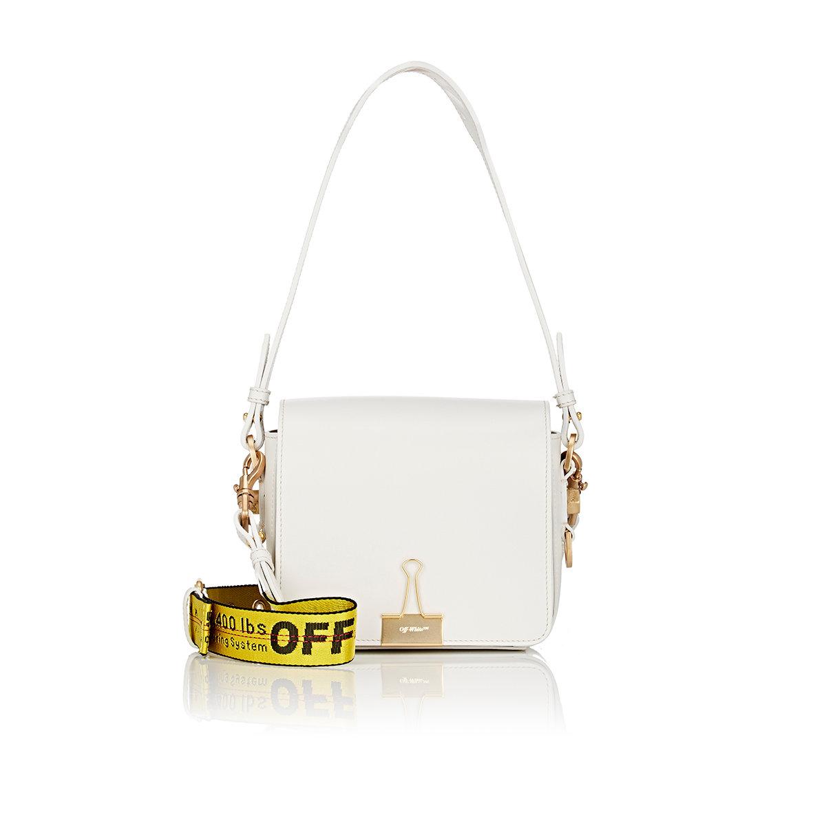 Off-white c/o virgil abloh Binder-clip Shoulder Bag in White | Lyst