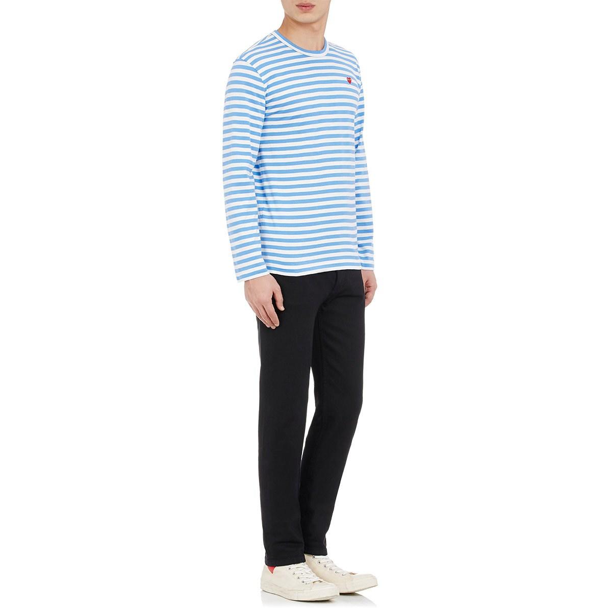 comme des garcons shirt striped long sleeve jersey