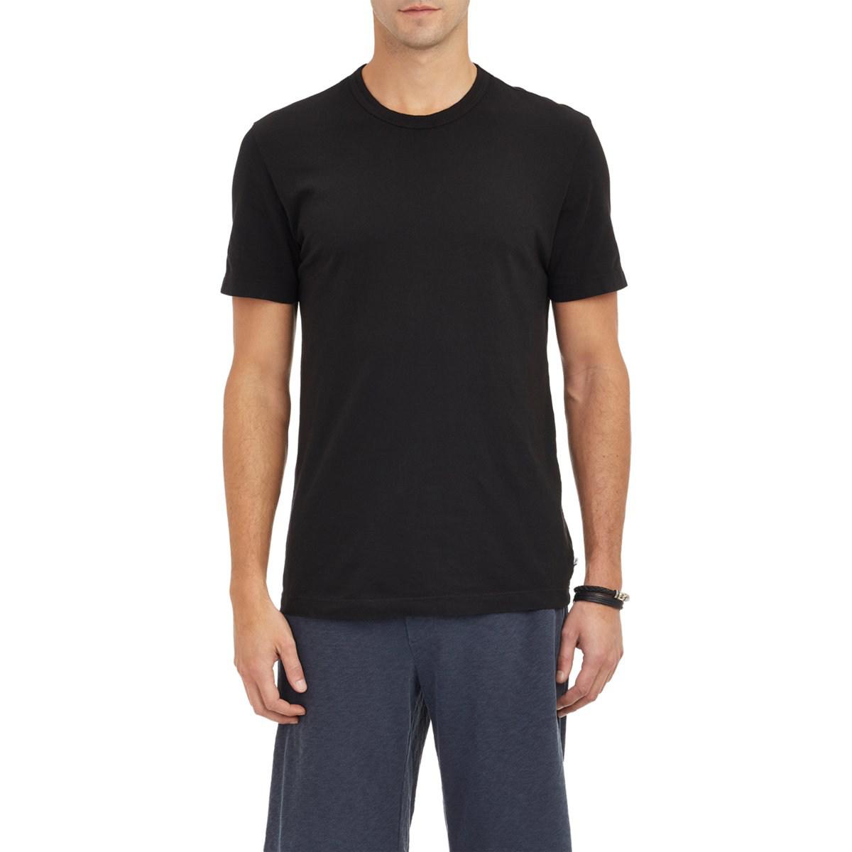 James Perse Cotton Jersey Crewneck T-shirt in Black for Men - Lyst