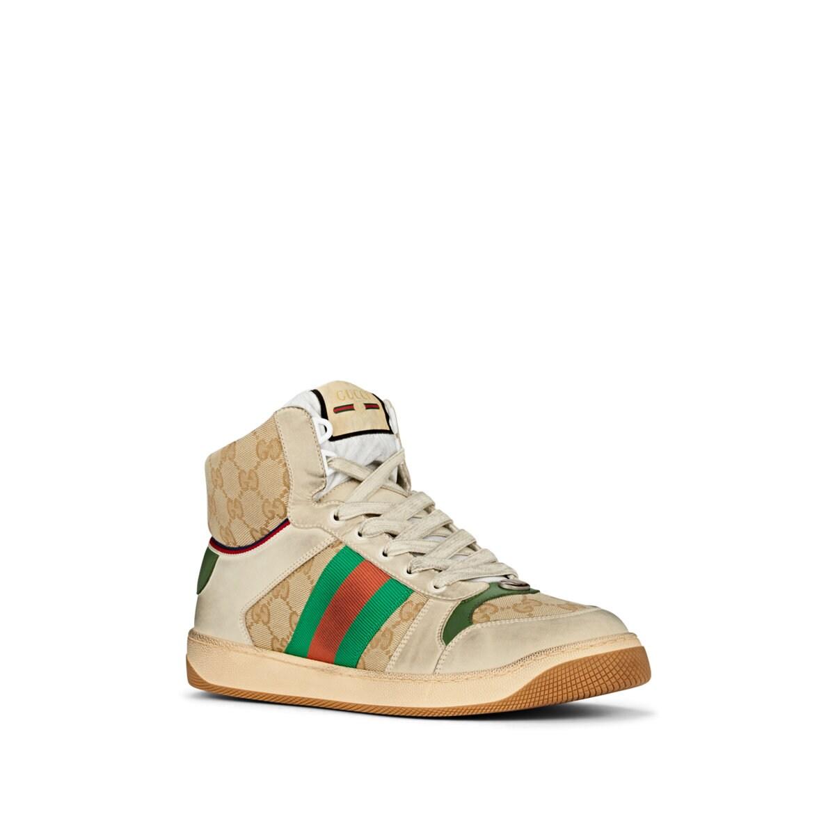 gucci white canvas sneakers