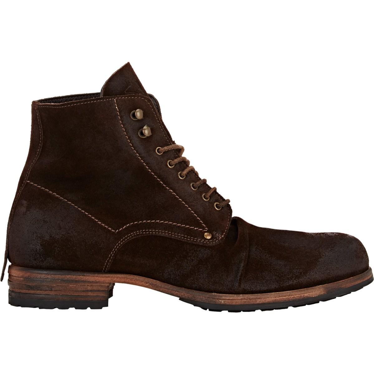 Shoto Suede Wrinkled-vamp Boots in Brown for Men - Lyst