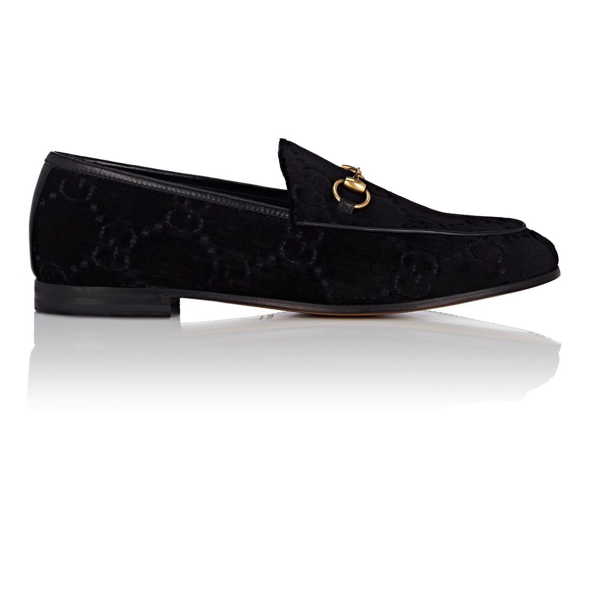 Gucci Bitdetail Velvet Loafers in Black Lyst
