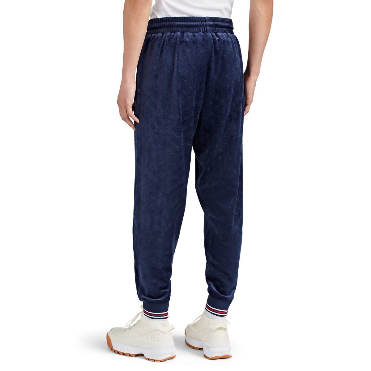 Fila Synthetic Floyd Logo Print Velour Jogger Pants in Navy (Blue) for Men - Lyst