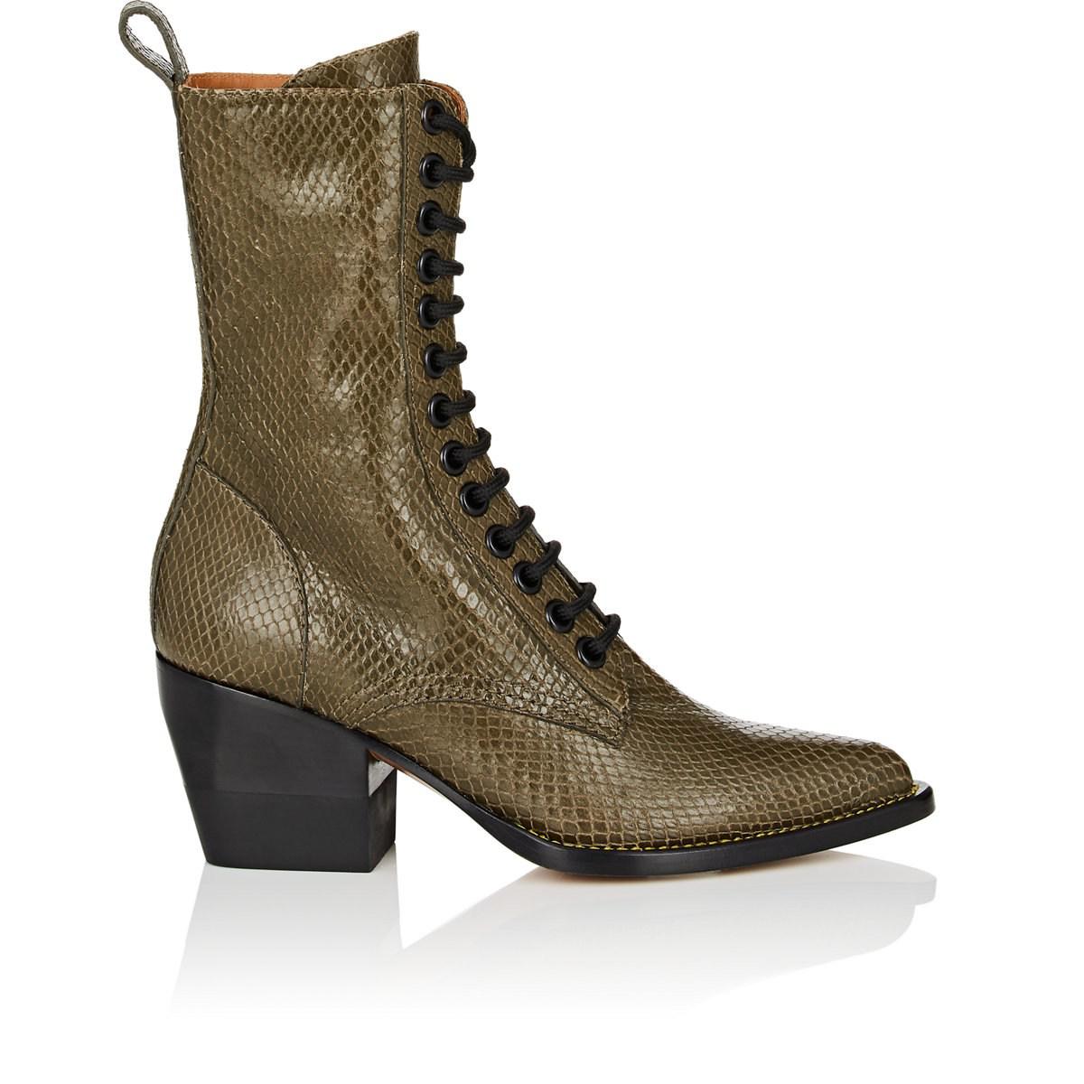 chloe snakeskin boots