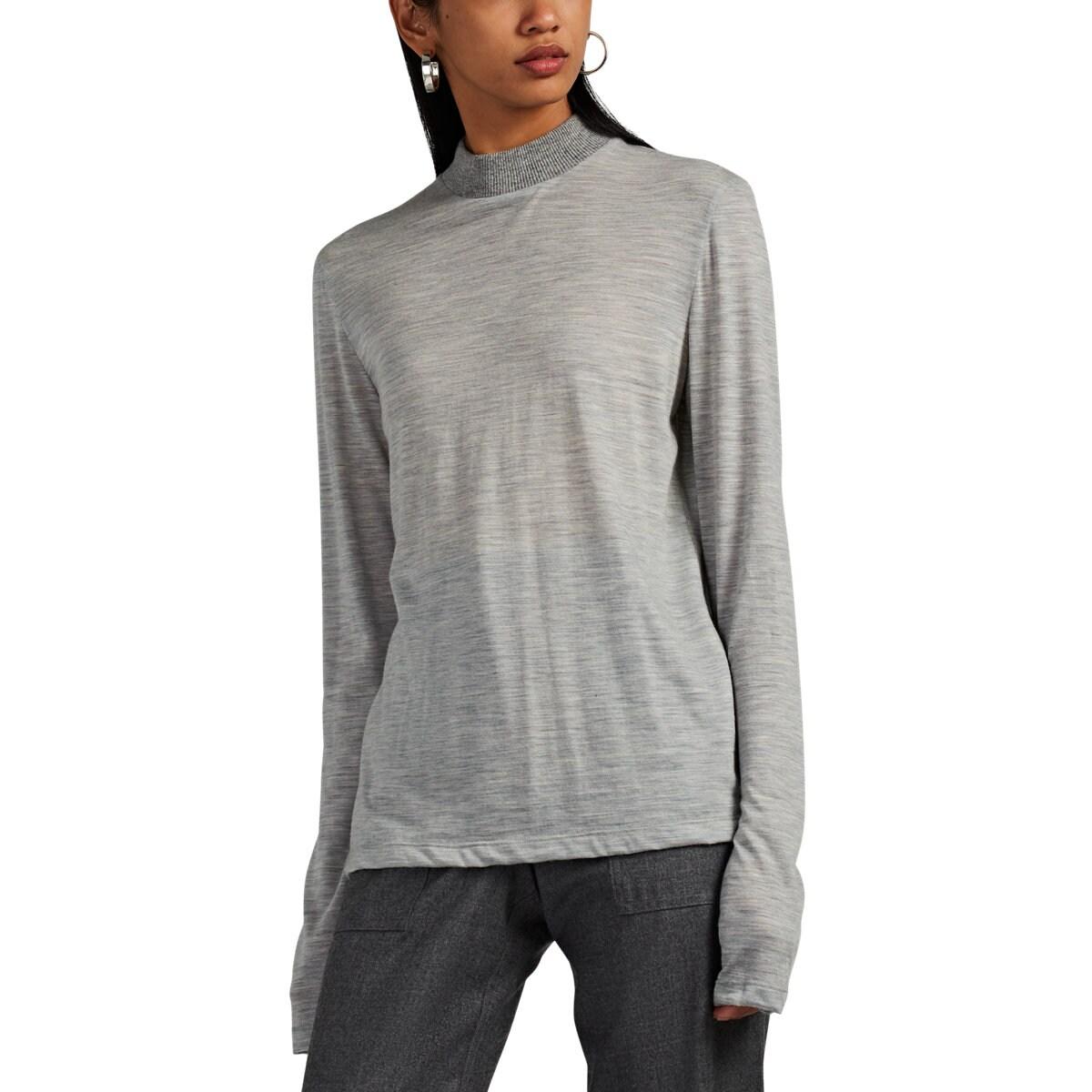 gray mock turtleneck