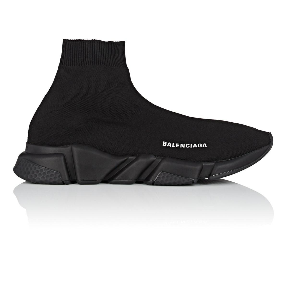 balenciaga men's toe knit high top sneakers