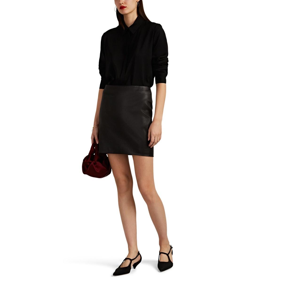 The Row Petah Stretch-silk Blouse in Black - Lyst